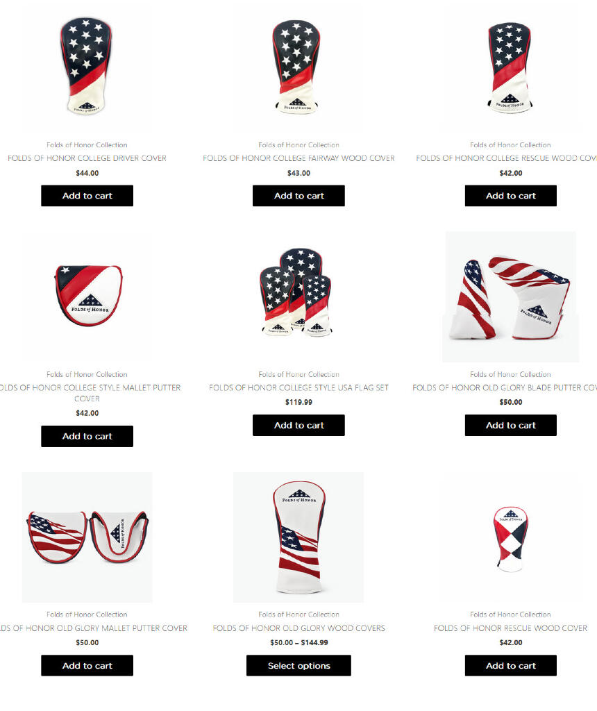 PRG Folds of Honor Golf Collection Red, White and Blue